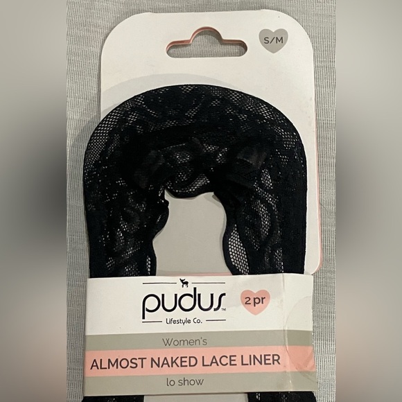 Women's Black Lace Pudus Liner (2 pairs in a package ) size small/medium - Picture 3 of 6